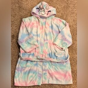 Saint Eve Girls Swim Swimsuit Cover Hooded Bathrobe Unicorn Size M